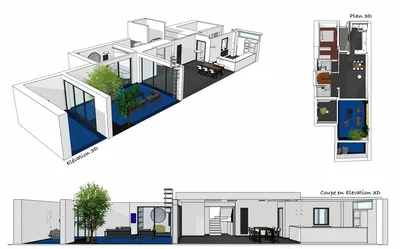Mission complète par architecte d’intérieur et architecte paysagiste dans une maison avec patio à Bompard 13007 Marseille 7
