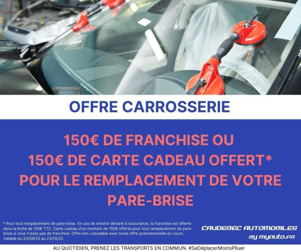 Offre promotionnelle changement de pare-brise près de Lillebonne