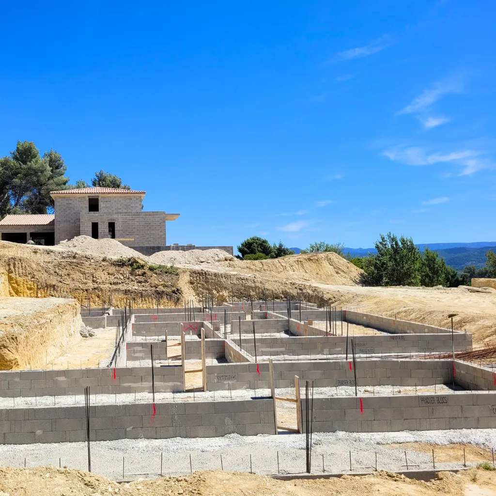 Construction d'une maison contemporaine sur la commune de Pertuis dans le Luberon