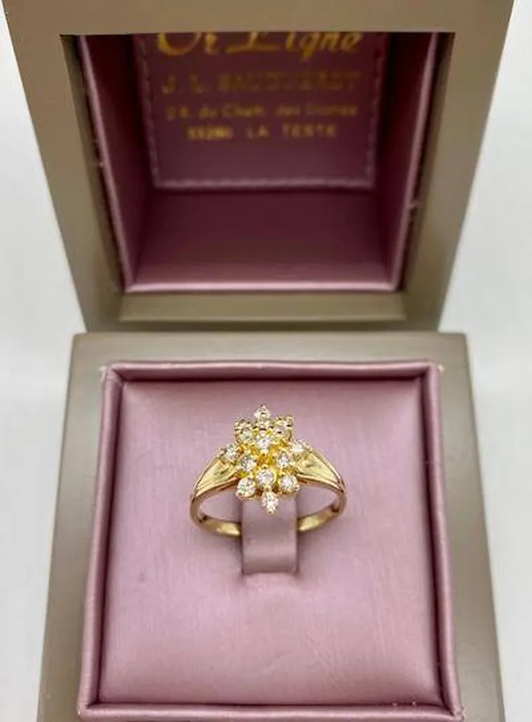 Bague pavage diamants or 750/1000ème occasion Or Ligne La Teste Bassin d'Arcachon