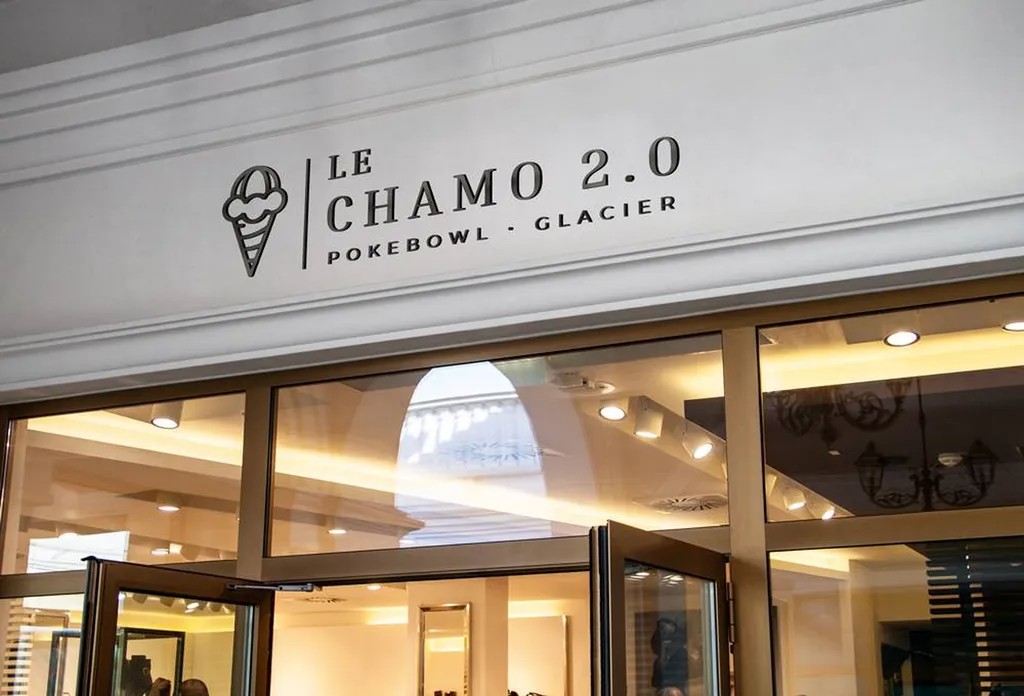 logo pour glacier le chamo à bandol dans le var