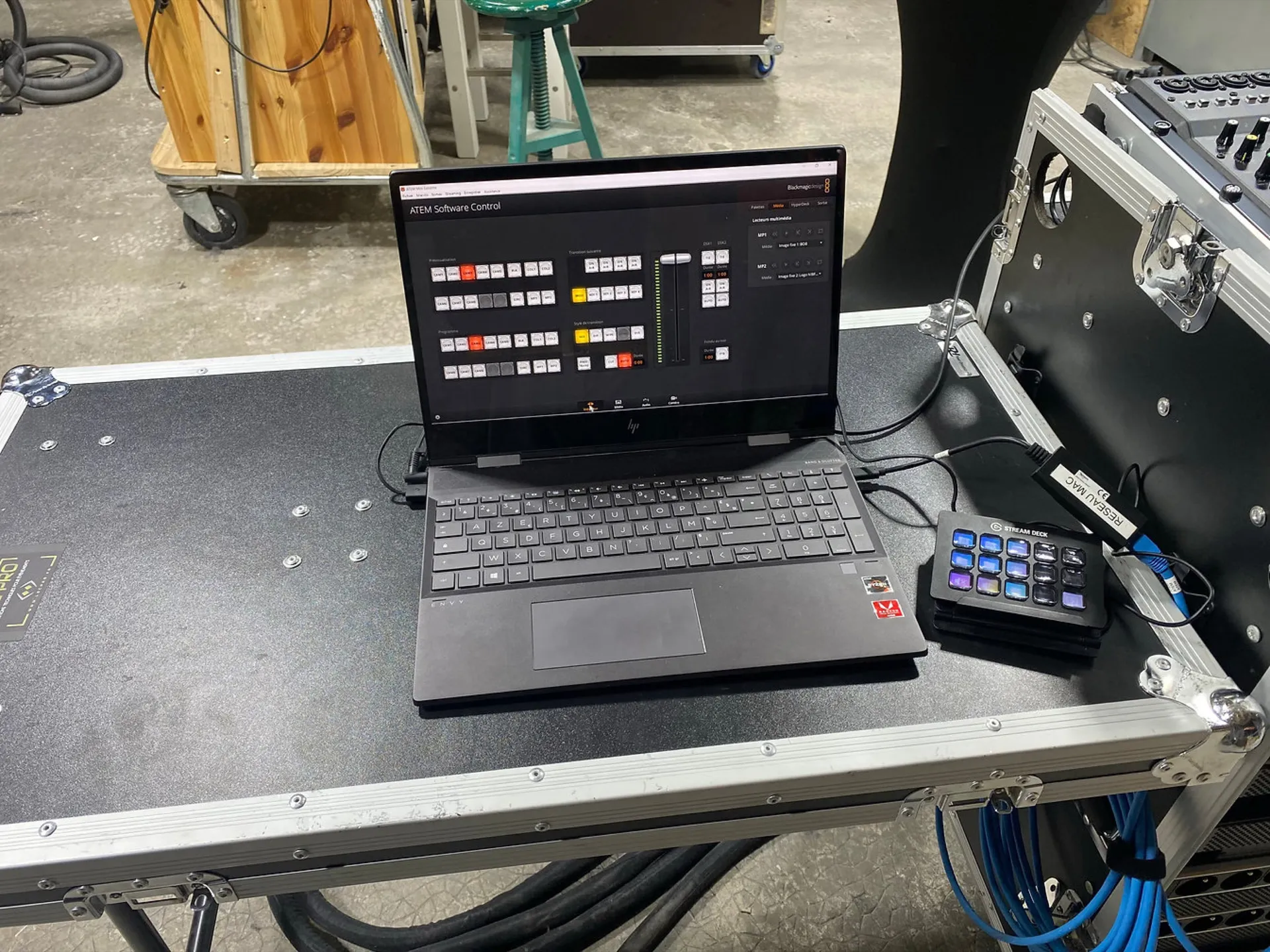 RACK REGIE AUDIO VIDEO CAPTATION STREAM