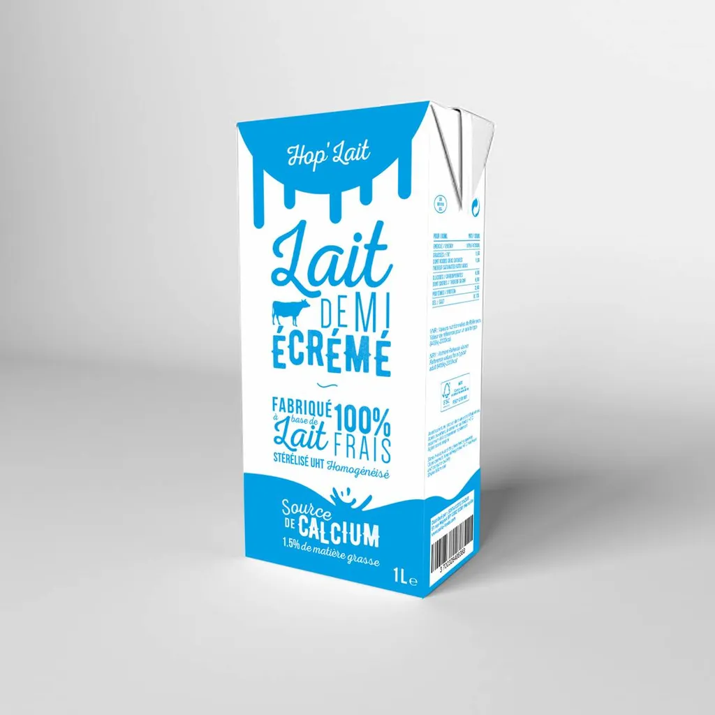 graphiste freelance création de design pour bouteille de lait à Marseille