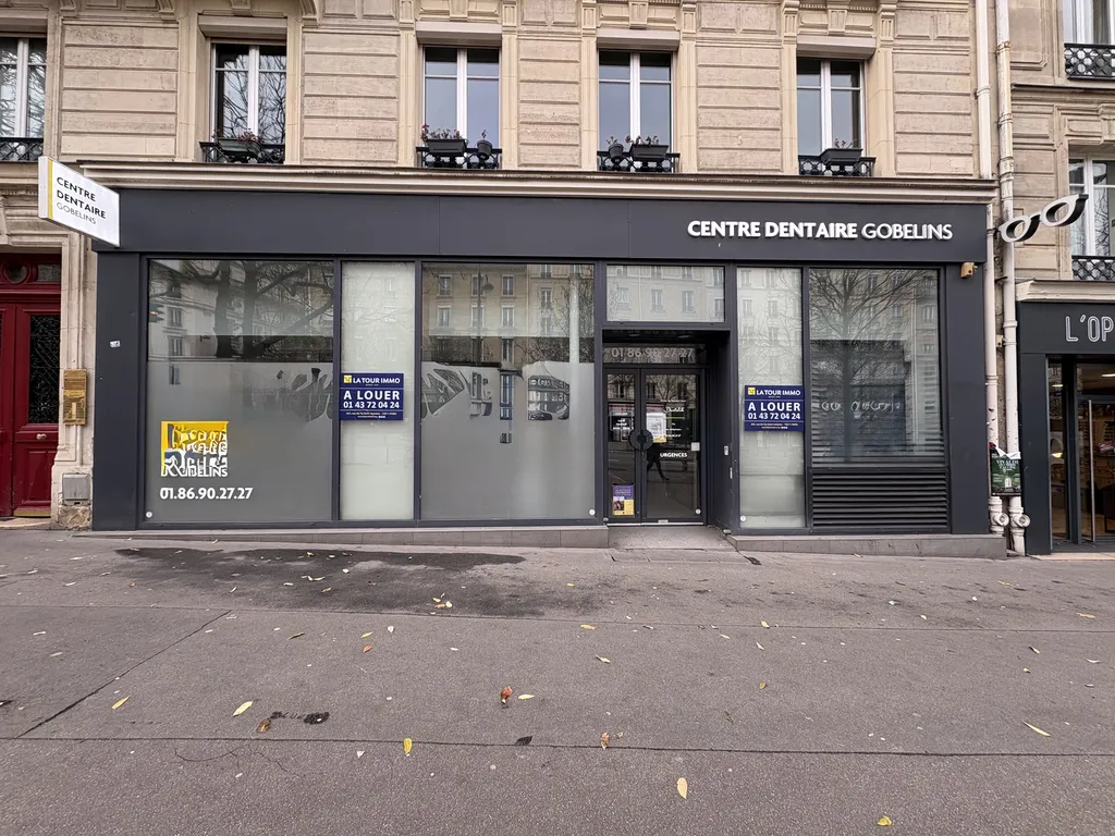 Location - Boutique 152 m², Gobelins, Avenue des Gobelins 75013 PARIS