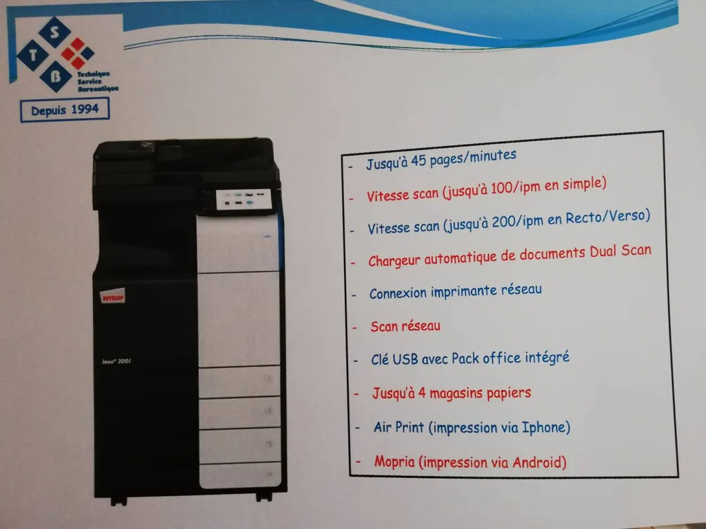 imprimante professionnelle de marque Konica Minolta Develop