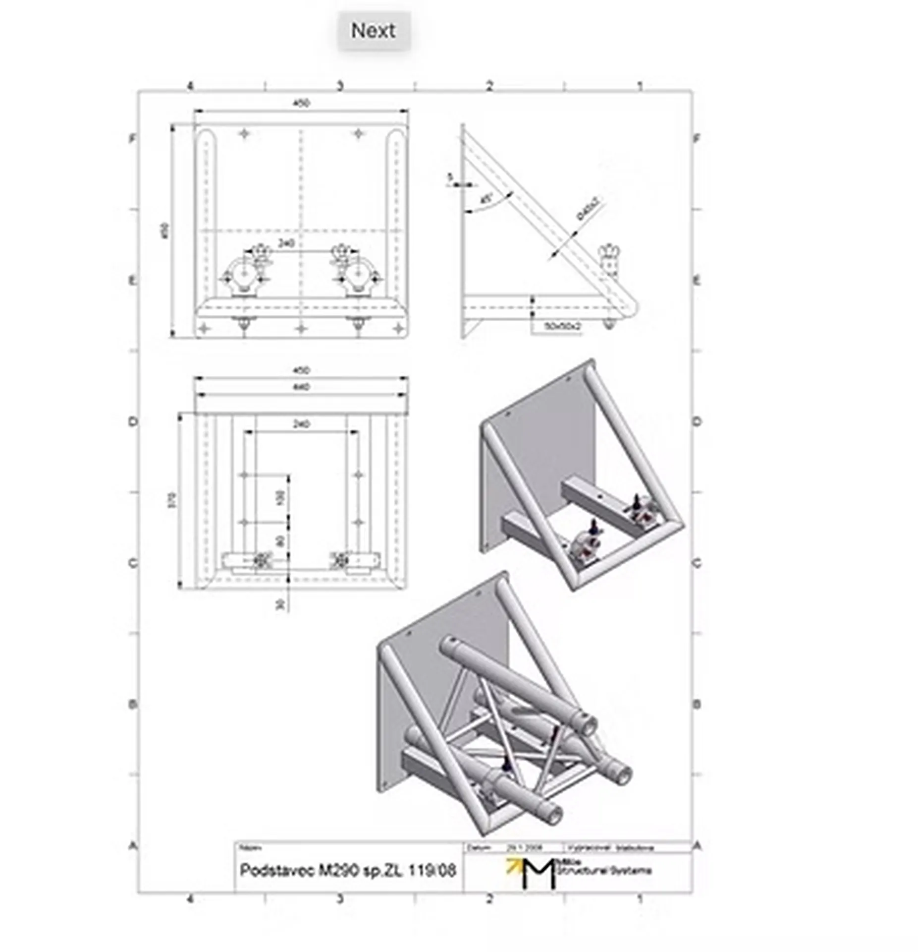 PLAQUE / EMBASE SOL MUR TOTEM POUR TRIO OU QUATRO