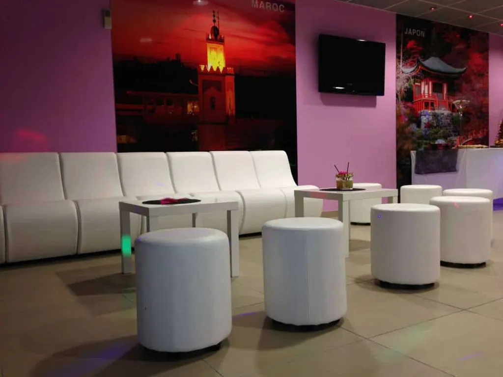 location de pouf prestige blanc