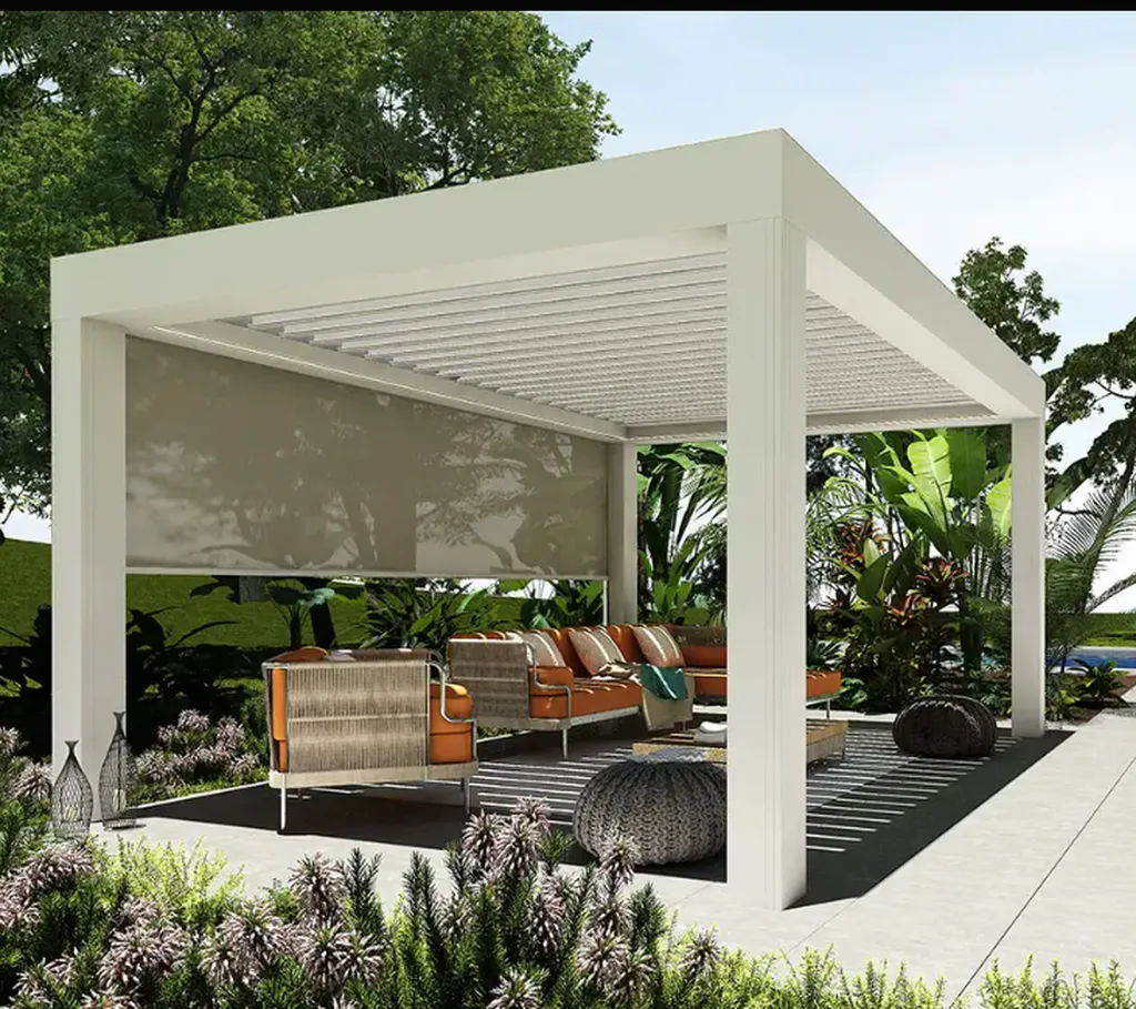 Pergola bioclimatique de chez Kostum, intervention Bassin d'Arcachon et alentours de Bordeaux