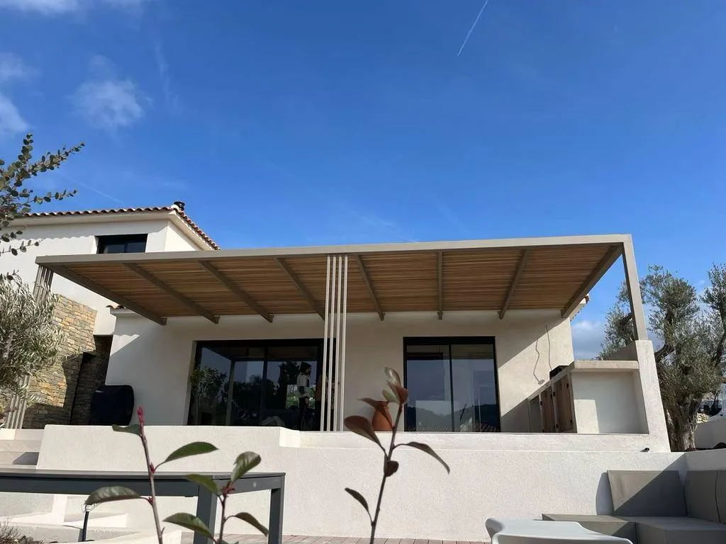 pergola acier et bois sur mesure venelles aix en provence 