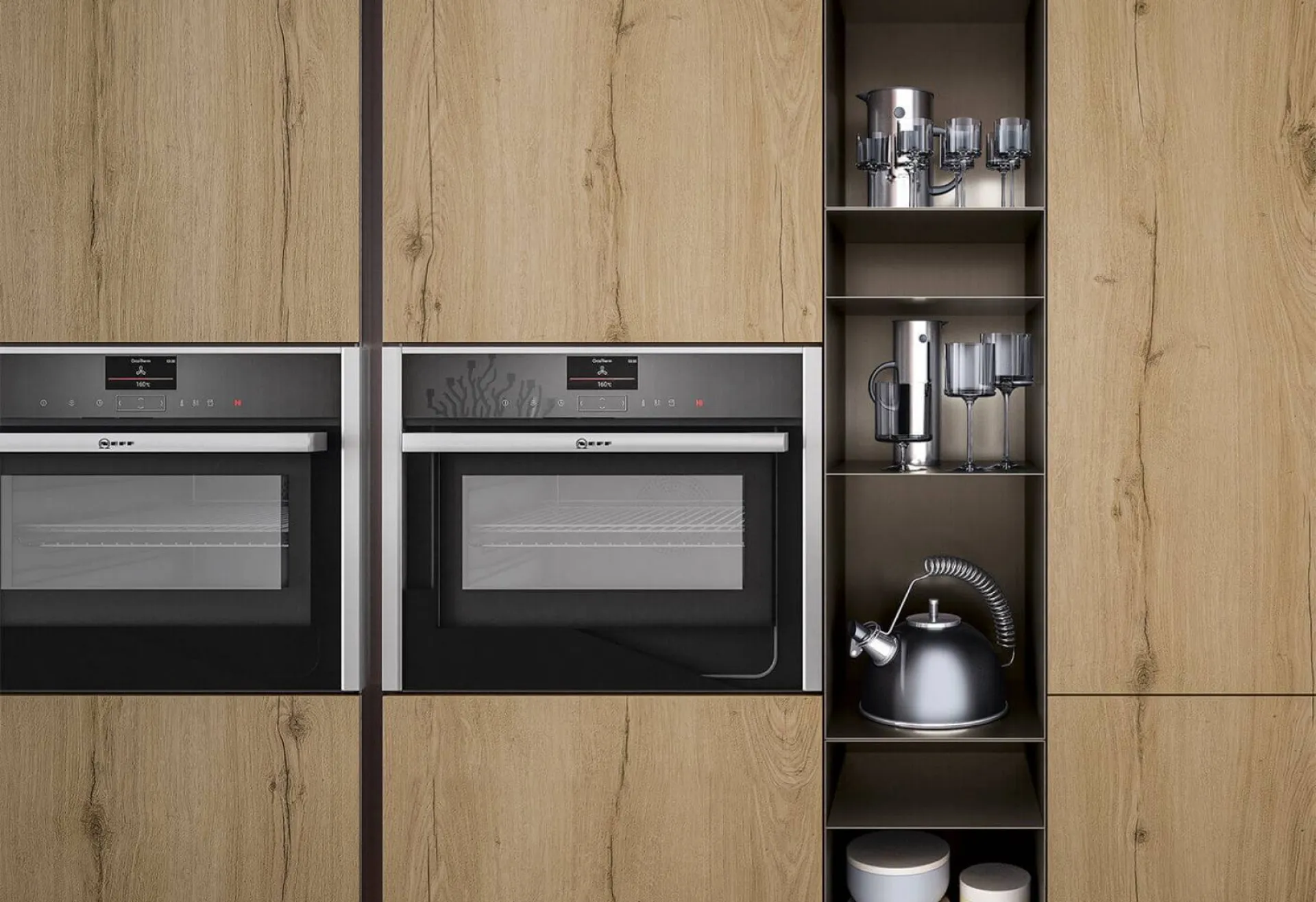 Modèle de cuisine moderne haut de gamme avec installation sur mesure sur Bandol