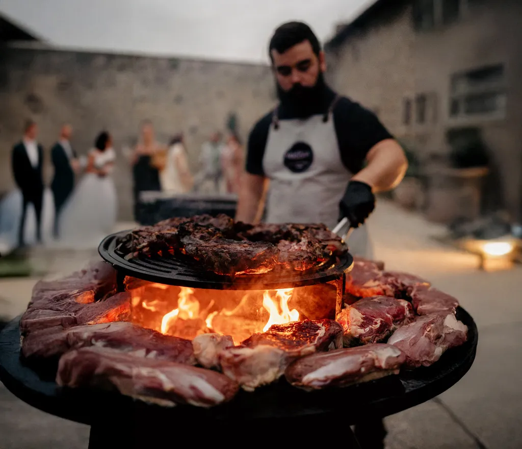 Côtes de bœuf au brasero pour un mariage