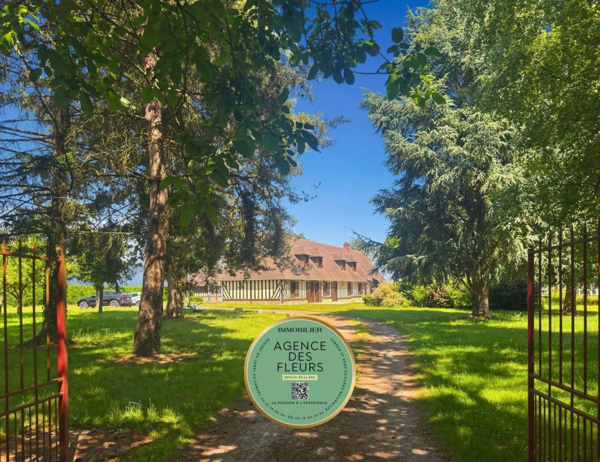 A acheter belle longère de 161 m² habitables édifiée sur une parcelle de 3700 m² sur la commune de SAINT AUBIN LE VERTUEUX 27300