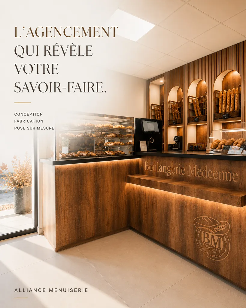 Agencement professionnel sur mesure en bois massif