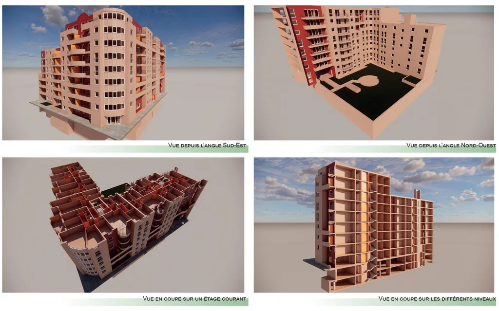 Maquette Numérique 3D à LYON dans la Métropole du Grand Lyon, pour rénovation thermique, bailleur social