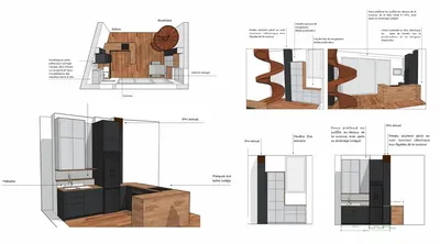 Aménagement cuisine et salle à manger avec IPN dans une maison de Marseille avec un architecte d’intérieur