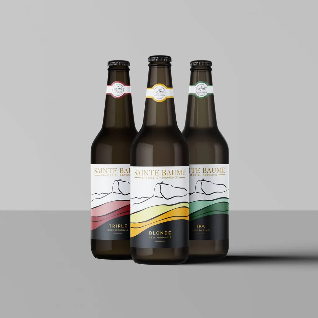 graphiste création d'étiquette de la micro brasserie sainte baume près de marseille