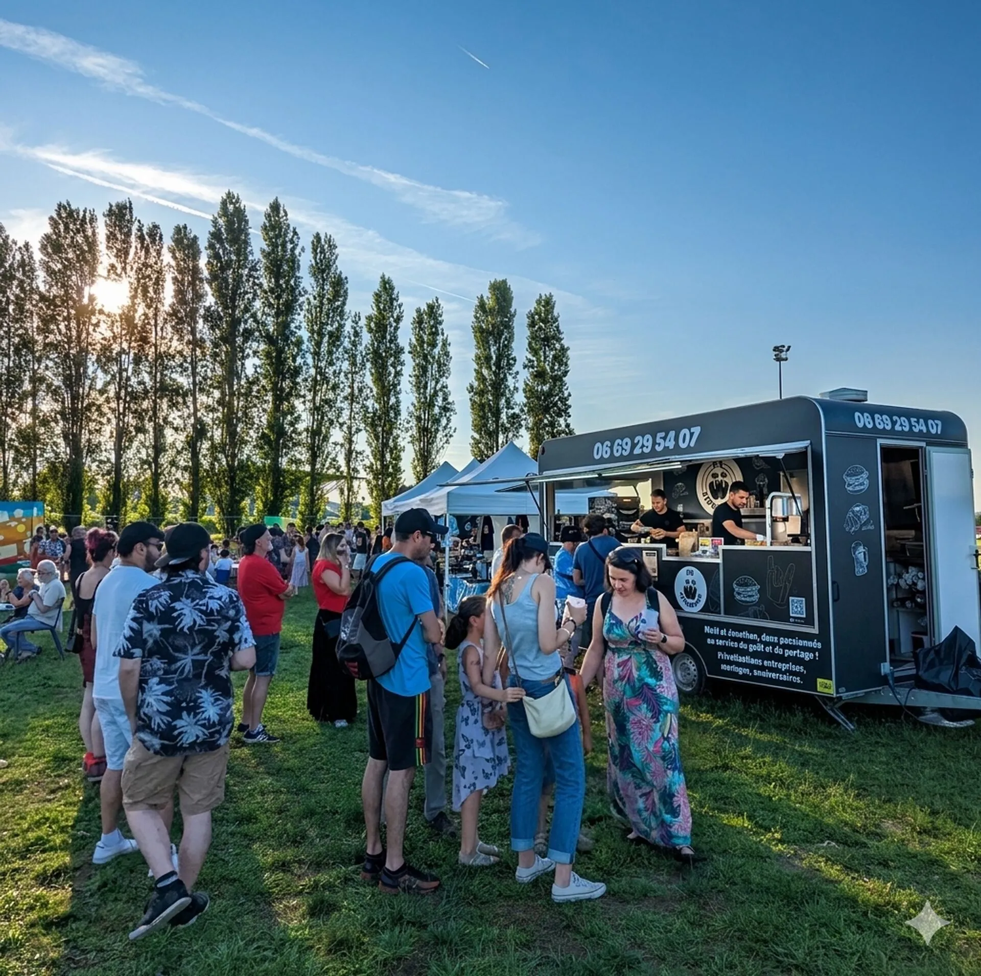 Dynamisez vos événements publics ou privés avec le food truck Les Affranchis : une solution conviviale pour régaler un grand nombre d'invités.