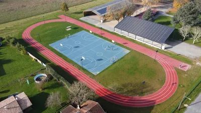 Project manager on sports ground and athletic tracks