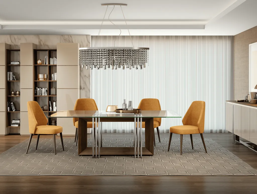 Table à manger design avec plateau en verre et base 83400 Hyères à proximité de Toulon