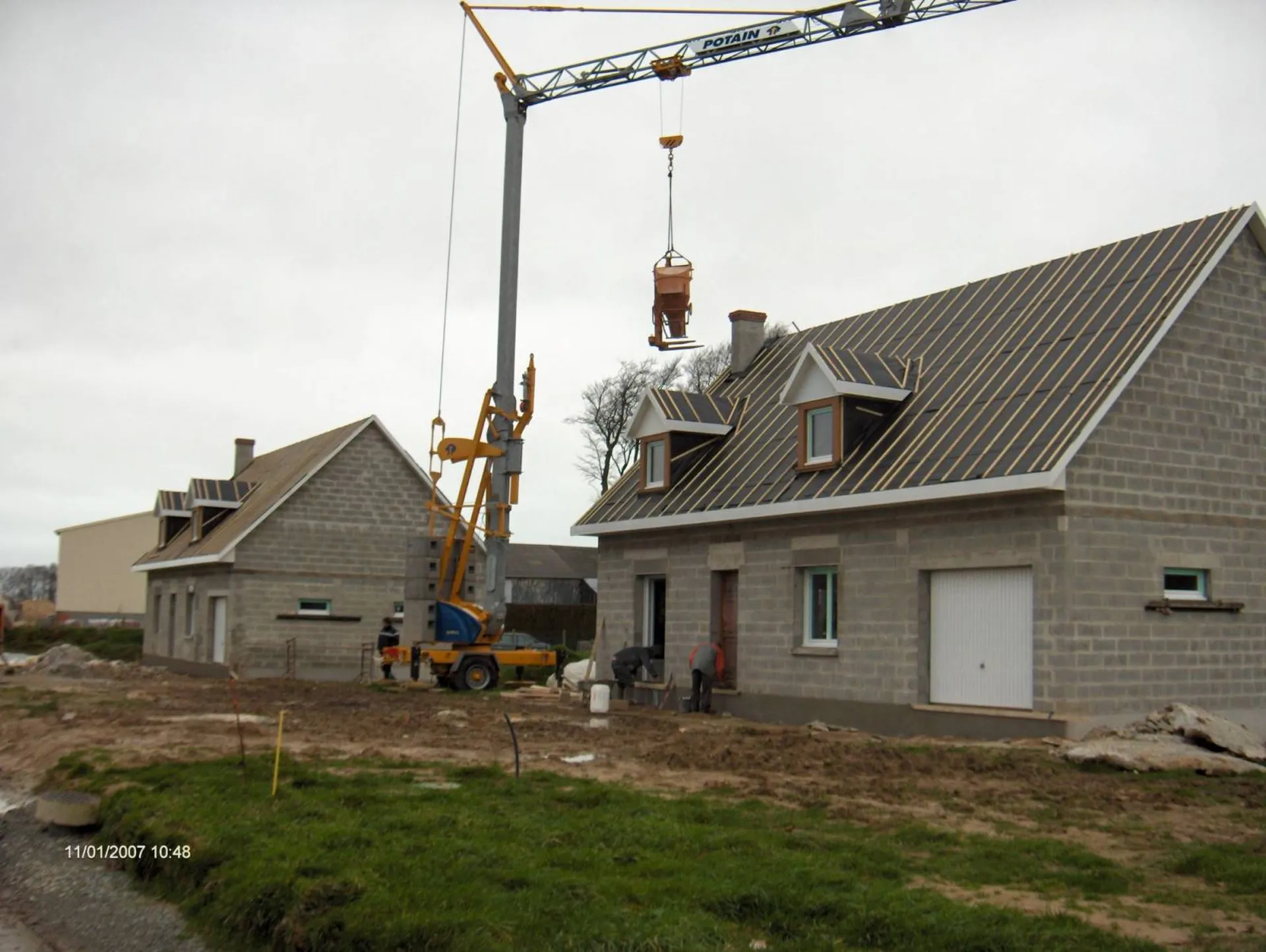Construction de deux pavillons en même temps secteur Valmont proche Cany-Barville