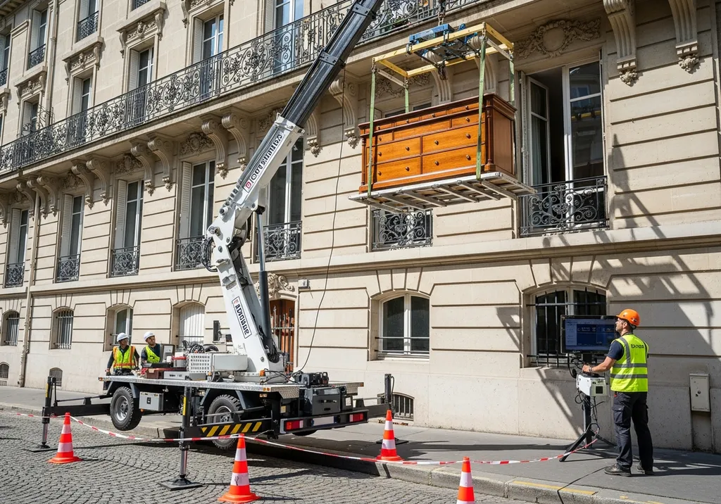 Mise à disposition de monte-meubles et équipe spécialisée pour opérations techniques prolongées au sein de la ville de Fréjus