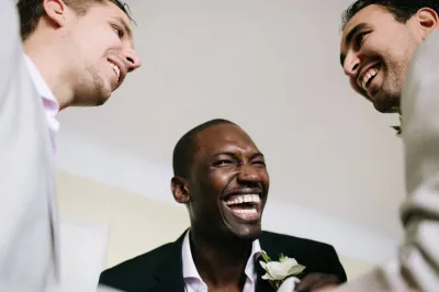 groom preparation in french venue in south of france