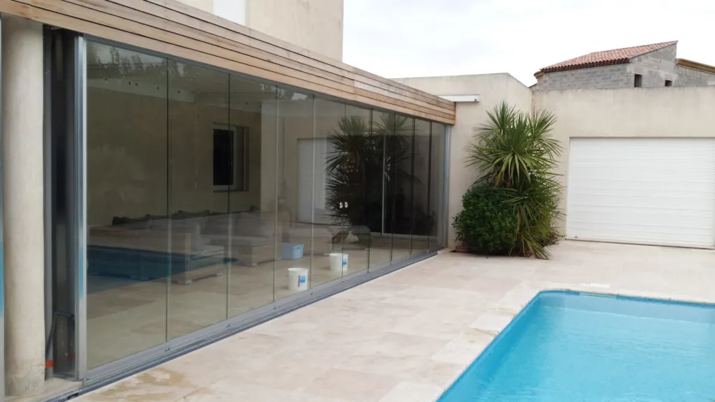 fermeture de terrasse en verre