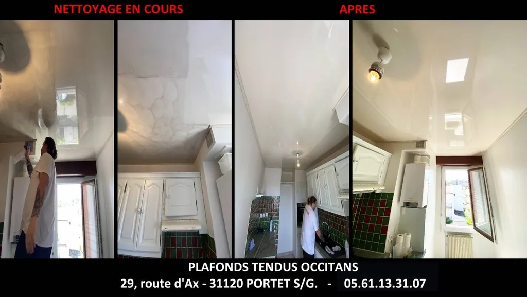 Plafonds Tendus Occitans spécialistes du nettoyage de toiles tendues PVC sur Toulouse