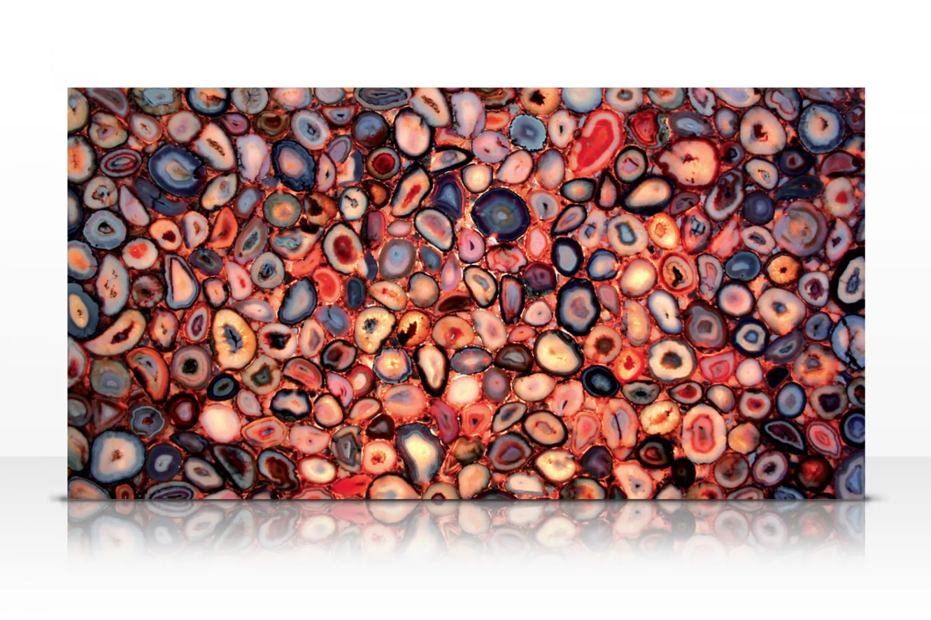 Tranche Agate Rouge rétroéclairée