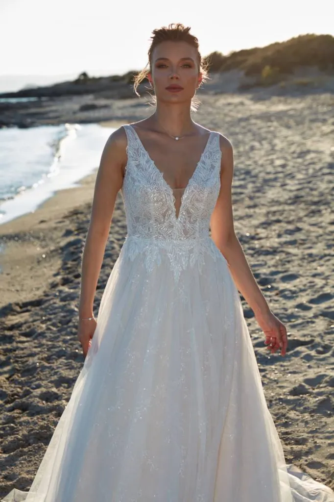 robe de mariée princesse Bella en dentelle et tulle