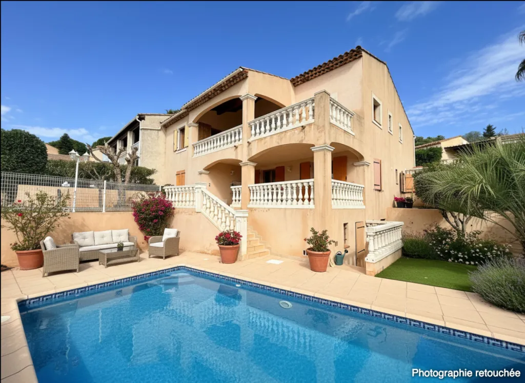 Maison avec piscine proche de la mer aux Issambres avec de belles surfaces et une vue panoramique