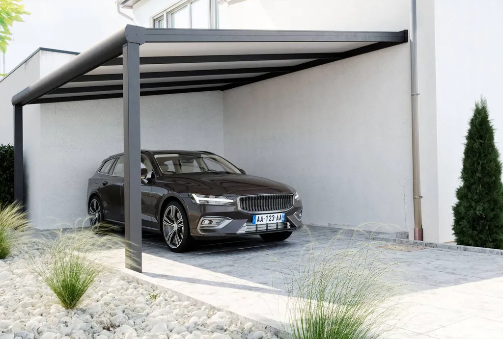 Carport aluminium MFC style à Haguenau prés de Strasbourg dans le bas-rhin 