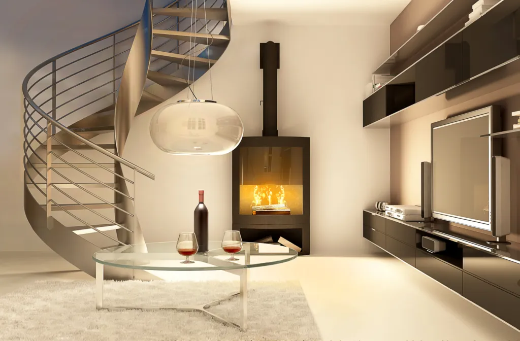 Installateur d’escalier hélicoïdal ou en colimaçon à Condrieu près de Vienne, design compact pour accès mezzanine ou étage restreint