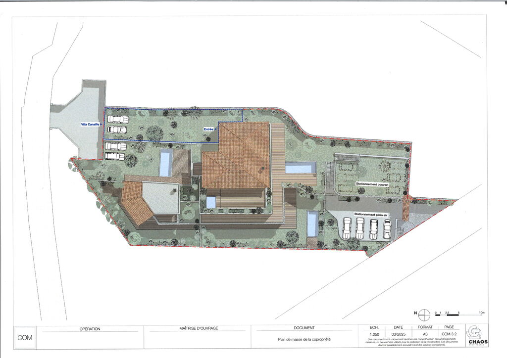 Plan d'aménagement extérieur proposé