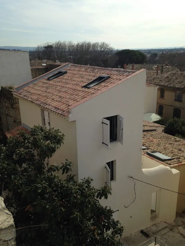 Façade ouest - Rénovation d'une vieille maison de village à Eyguières