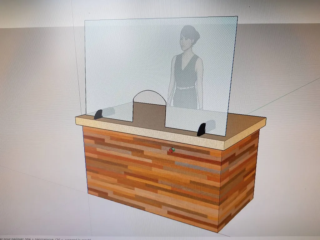 Pose de panneaux en plexi pour protection covid pour bureaux à Marseille