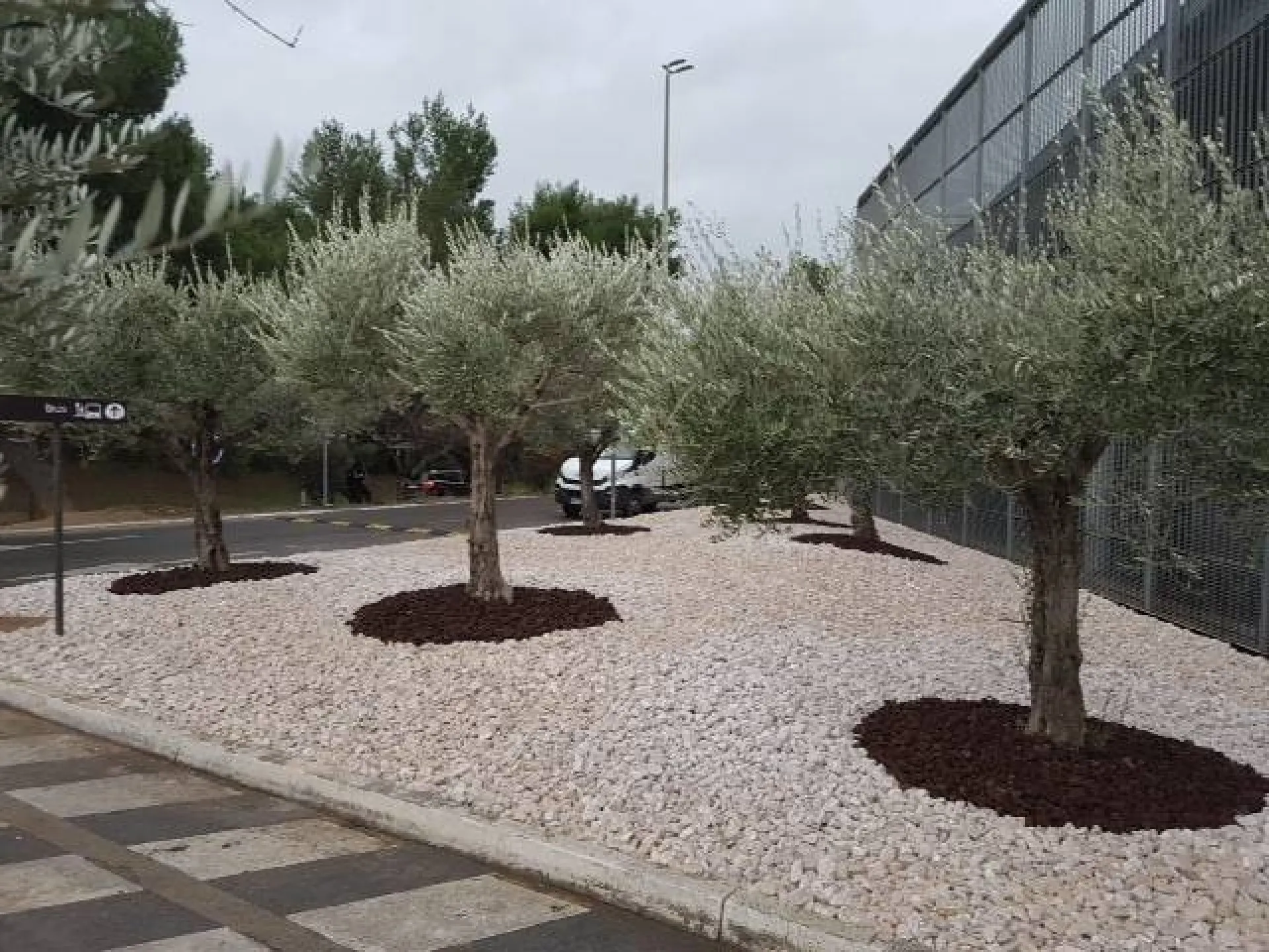 Mélange de graviers et pouzzolane