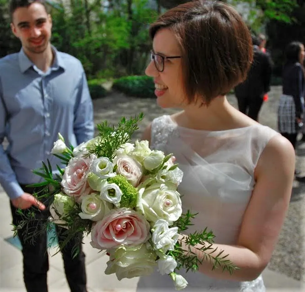 Bouquet de mariée pastel