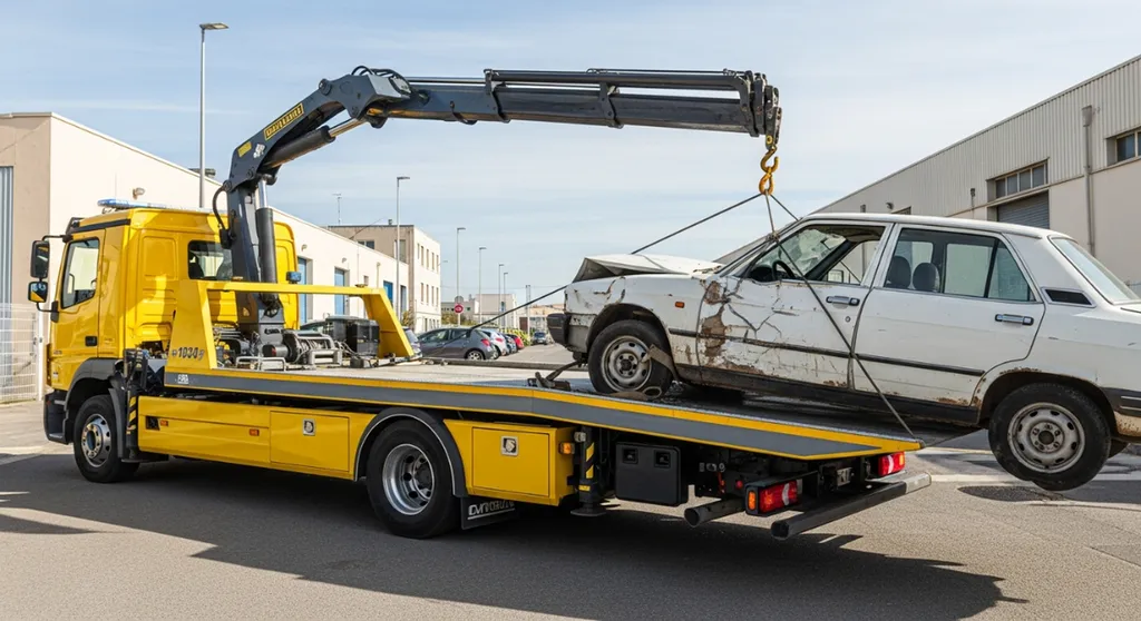 épaviste avec transport de vehicule accidenté vers la casse à marseille 13 dans les bouches du rhone