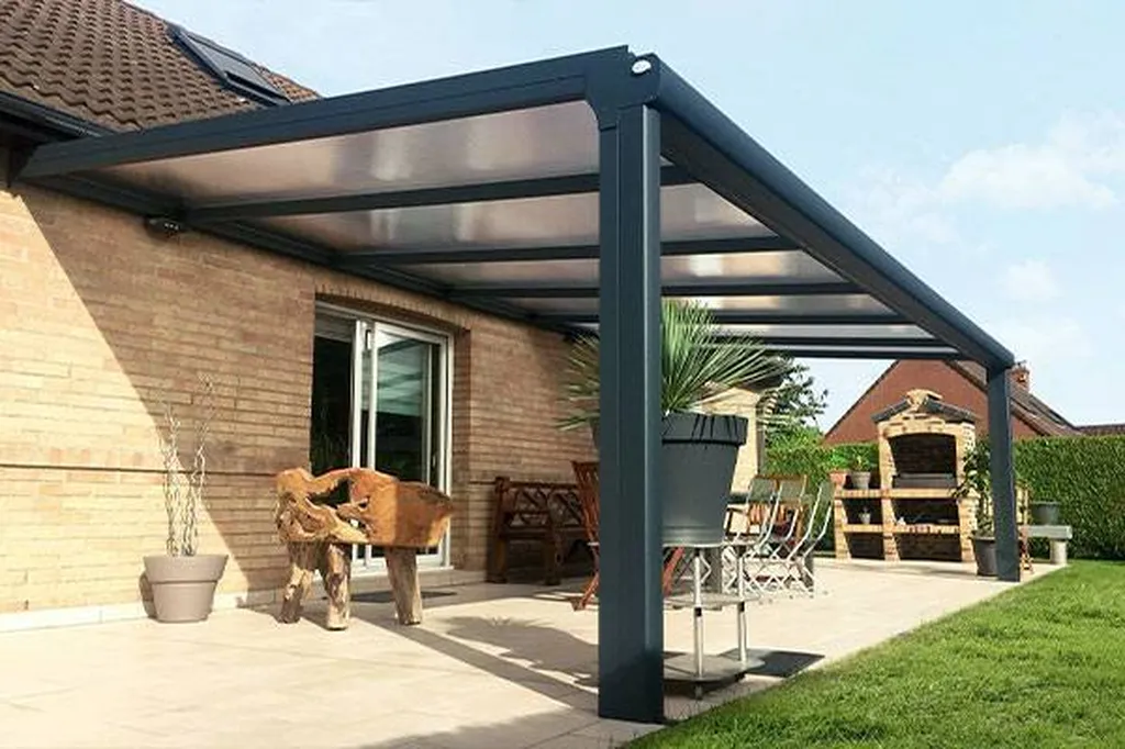 pergola bioclimatique en aluminium thermolaqué à Wissembourg