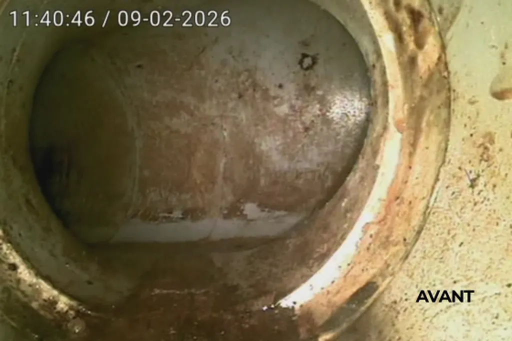 l’intervention en recherche de fuite montrant absence d'étanchéité canalisation eaux vannes Bonnieux 