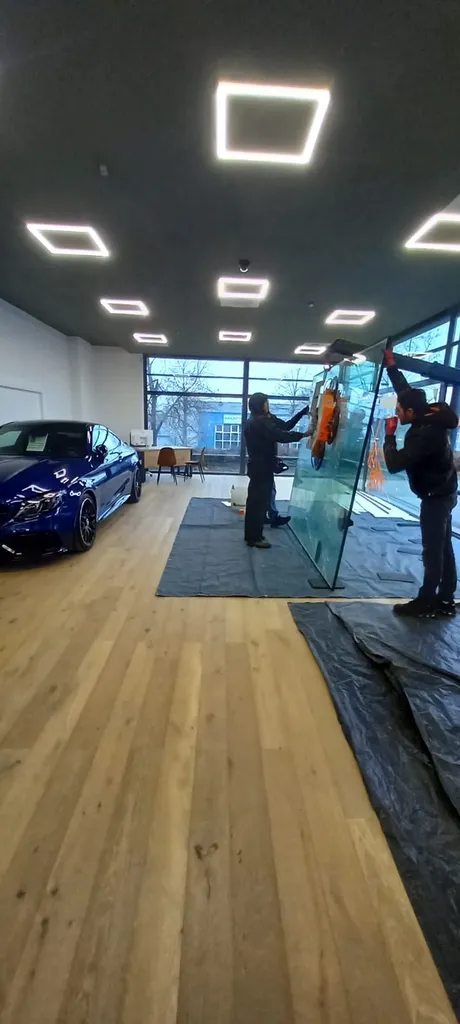 livraison du grand vitrage