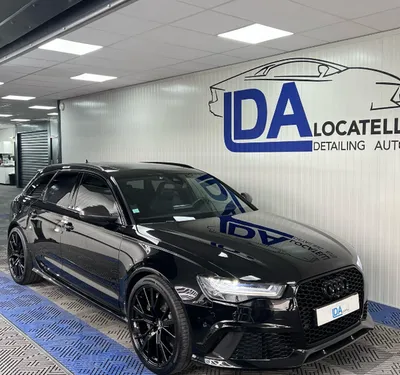 Rénovation esthétique Audi RS6 C7 avec peinture des jantes noir caisse et detailing complet à Grenoble