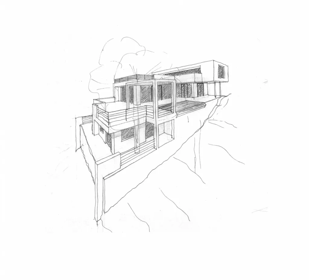 Perspective d'ensemble - Maison contemporaine à Sainte-Maxime (Var)