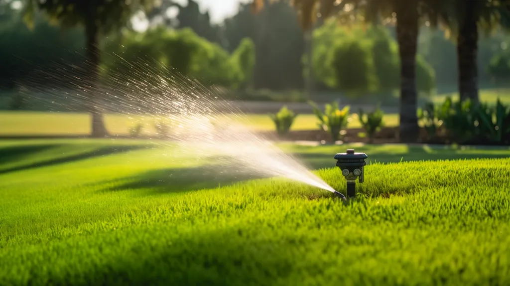 Diagnostic de fuite d'eau sur une canalisation d'arrosage automatique enterrée dans un grand jardin paysager