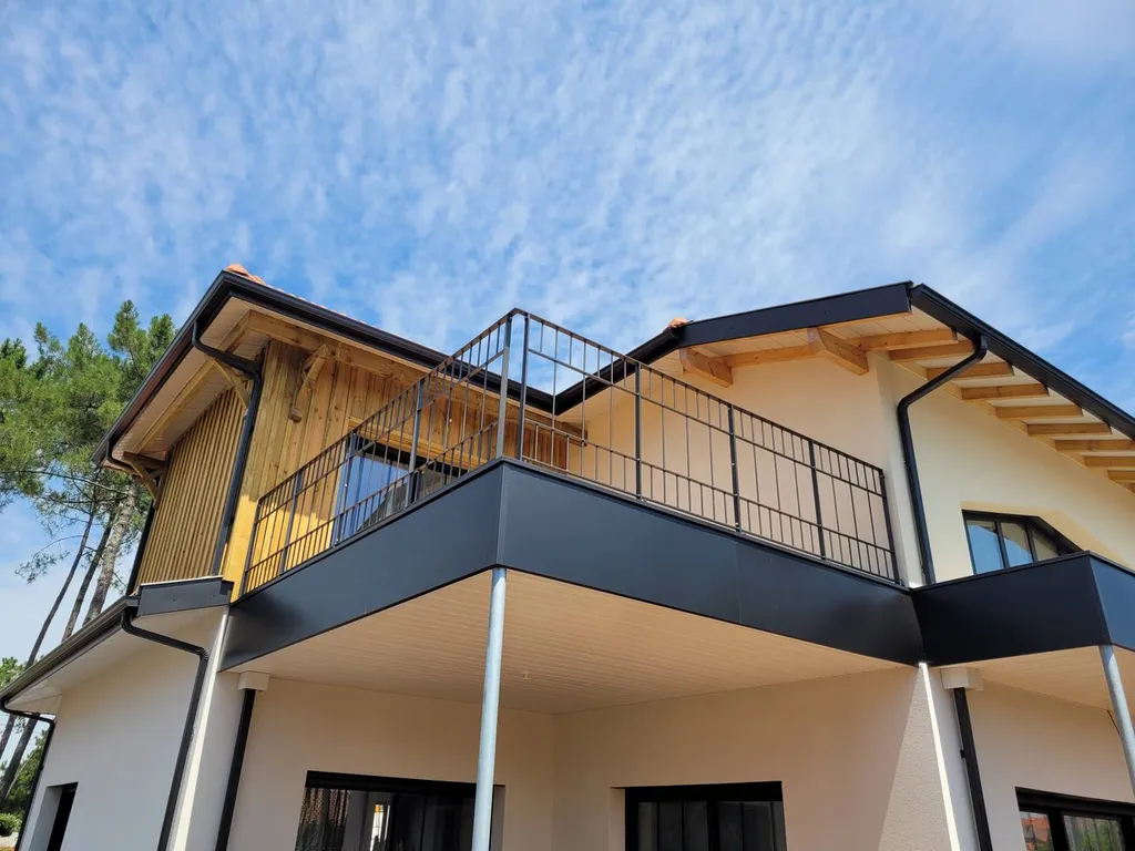 Installation garde corps en acier galvanisé