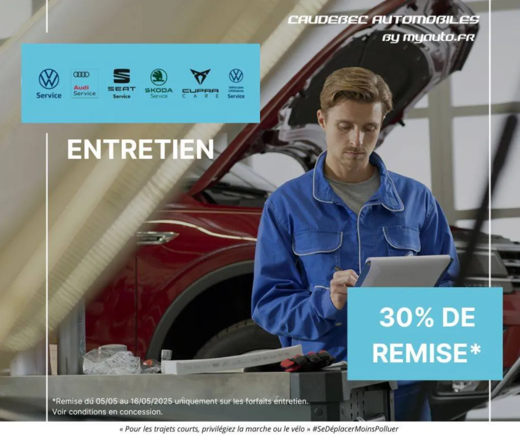 Remise entretien Volkswagen Audi Skoda Seat Cupra La Frenaye