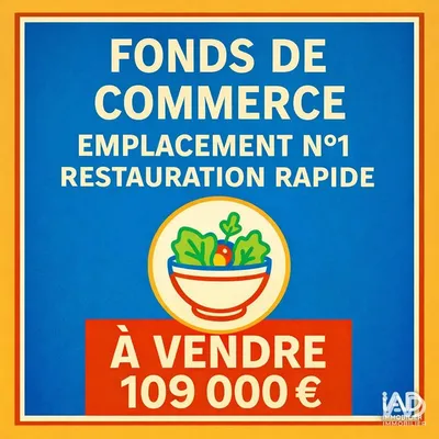 Fonds de commerce pour restauration rapide avec emplacement numéro 1 dans le centre dynamique de Marseille 13002