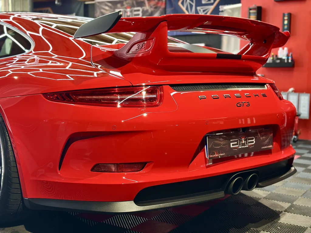 traitement céramique et protection PPF face avant porsche 991 GT3 sur lyon 