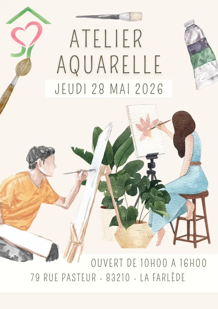 Un atelier aquarelle pour laisser parler sa créativité sur l'agence de la Farlède